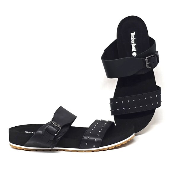 Timberland Malibu Waves Black Slide Sandals Women's Size 8 - Picture 1 of 12
